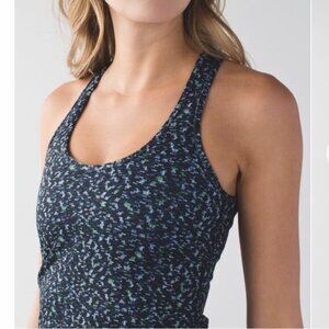 Lululemon Cool Racerback Caspian Blue Black I Size 8